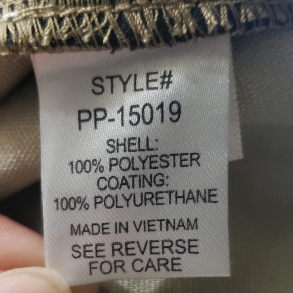 Zenana Faux Leather Shorts w/pockets--Khaki - Picture 4 of 5